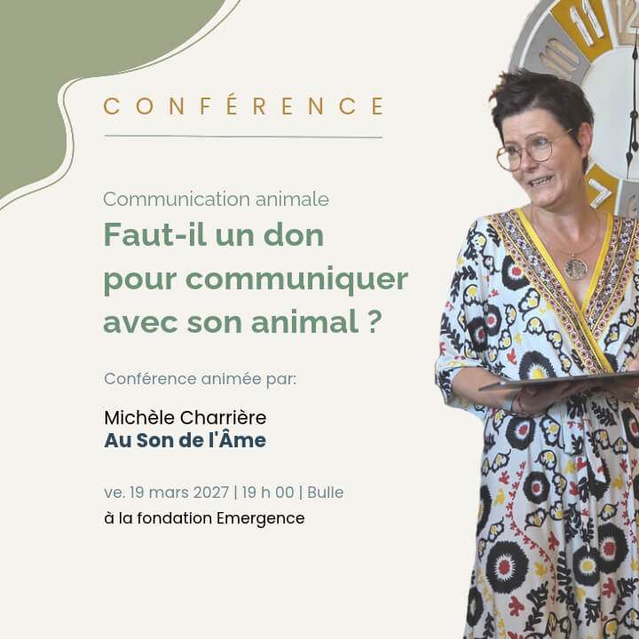 Affiche de la conférence faut-il un don pour communiquer avec son animal