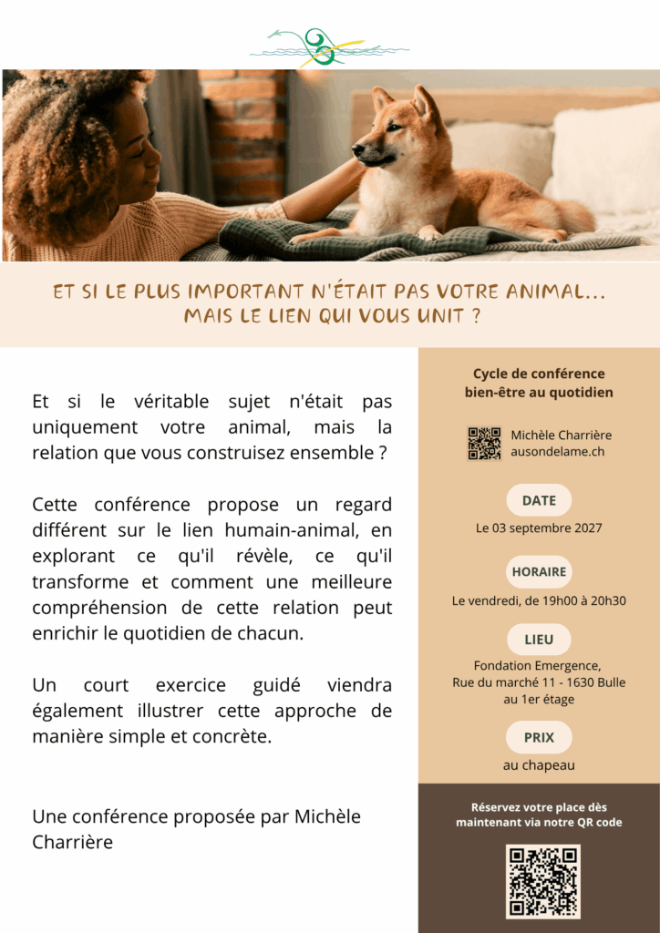 Infos conférence sur le lien humain-animal