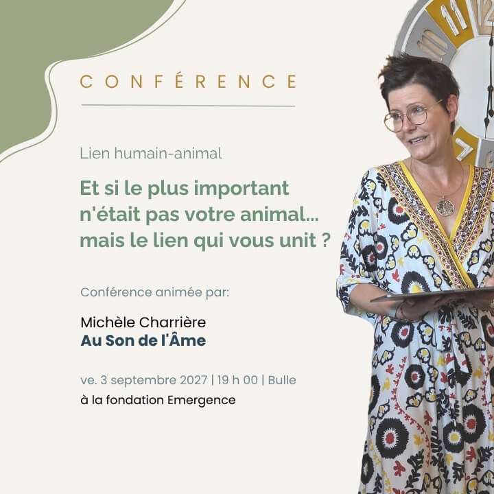 affiche de la conférence sur le lien humain-animal